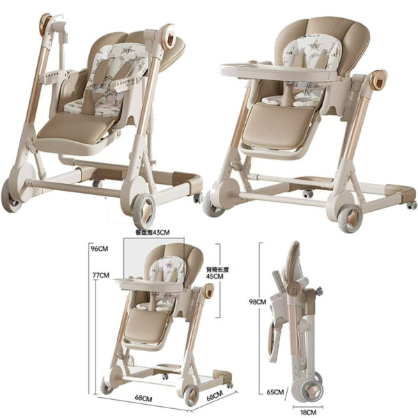Multifunctional two-in-one rocking chair infant foldable